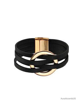 Leather Wrap Bracelet Bohemian Multi Strand Cuff Bangle Charm Jewelry Women Teen
